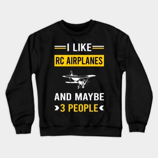 3 People RC Airplane Airplanes Plane Planes Crewneck Sweatshirt